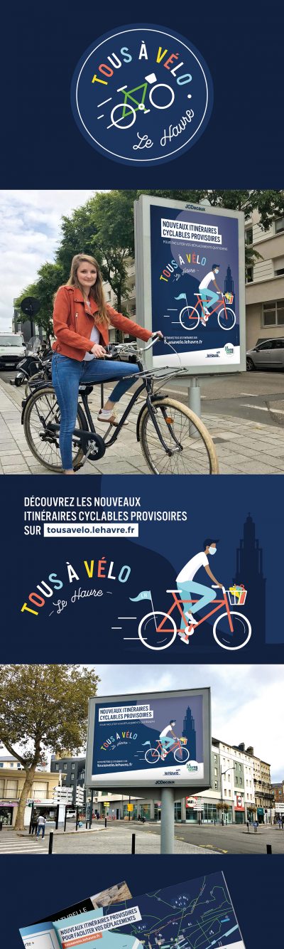 Ville du Havre • Tous à Vélo : campagne d'affichage par l'agence de communication 15.100.17